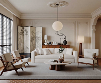 Wabi-sabi Style A Living Room-ID:219827894