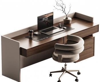 Modern Computer Desk And Chair-ID:950896984