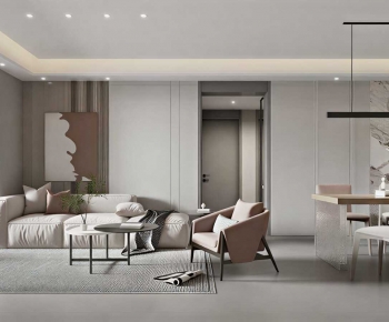 Modern A Living Room-ID:666637905