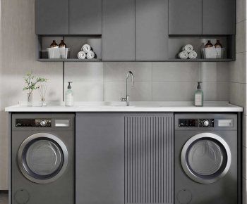 Modern Laundry Cabinet-ID:163121943