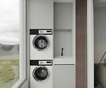 Modern Laundry Cabinet-ID:163127909