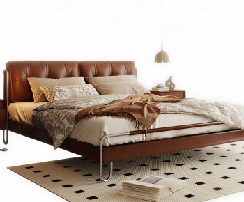 Retro Style Double Bed-ID:895380979