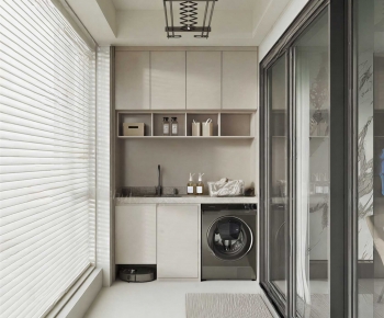 Modern Balcony Laundry Room-ID:162633906