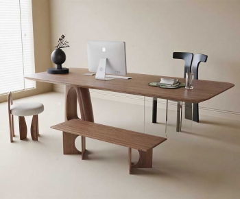 Modern Computer Desk And Chair-ID:674741983