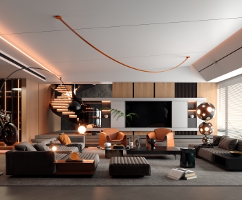 Modern A Living Room-ID:266285904