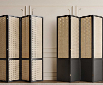 Wabi-sabi Style Wooden Screen Partition-ID:763309089