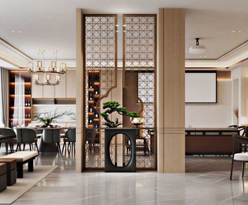 New Chinese Style A Living Room-ID:290463929