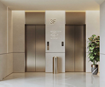 Modern Office Elevator Hall-ID:745484115