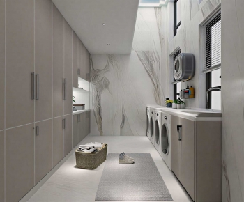 Modern Balcony Laundry Room-ID:795047046