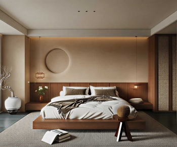 Wabi-sabi Style Bedroom-ID:327826981