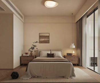 Wabi-sabi Style Bedroom-ID:519921063