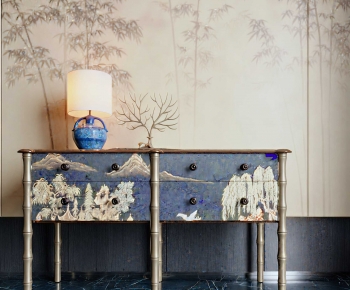 New Chinese Style Entrance Cabinet-ID:876187094