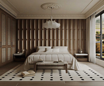 Wabi-sabi Style Bedroom-ID:750953916