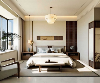 New Chinese Style Bedroom-ID:829514032