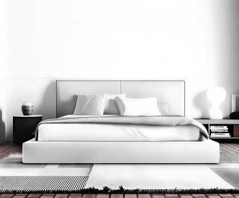 Nordic Style Double Bed-ID:499418028