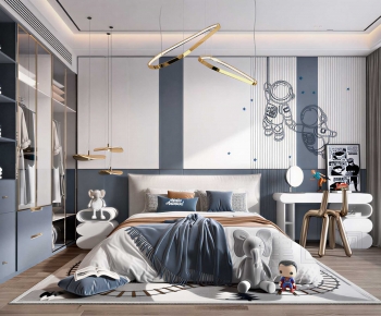 Modern Boy's Room And Son's Room-ID:747977022