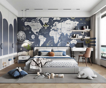 Modern Boy's Room And Son's Room-ID:409591914