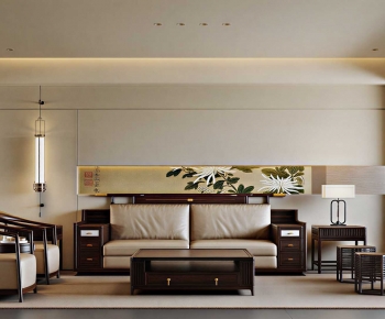 New Chinese Style A Living Room-ID:262731089