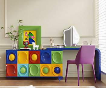 Modern Computer Desk And Chair-ID:678849283