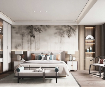 New Chinese Style Bedroom-ID:572885991