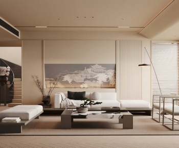 New Chinese Style A Living Room-ID:786206016