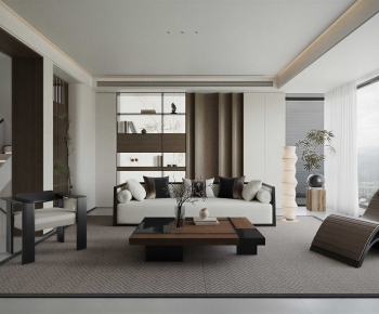 New Chinese Style A Living Room-ID:201249176