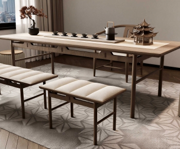 New Chinese Style Tea Tables And Chairs-ID:243709187