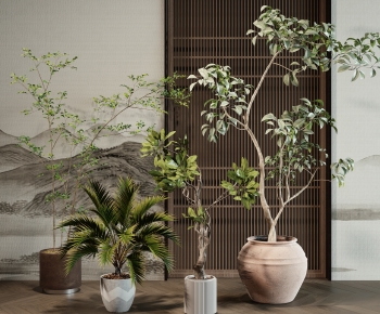 Modern Ground Green Plant Potted Plants-ID:675652036