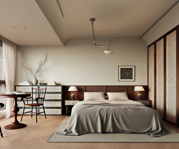 Wabi-sabi Style Bedroom-ID:166802882