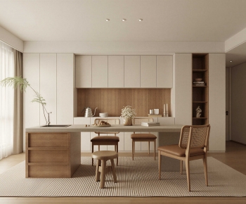 Wabi-sabi Style Dining Room-ID:716777099