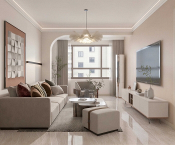 Modern A Living Room-ID:605344068