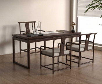 New Chinese Style Computer Desk And Chair-ID:298105001