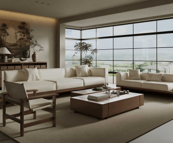 Wabi-sabi Style A Living Room-ID:694972045