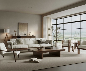 Modern A Living Room-ID:615506896