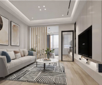 Modern A Living Room-ID:664175035