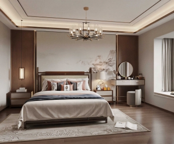 New Chinese Style Bedroom-ID:983279943