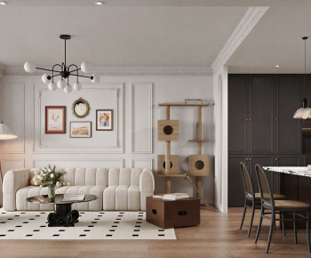 French Style A Living Room-ID:768008953