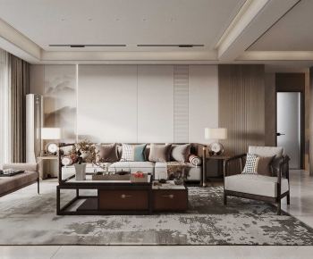 New Chinese Style A Living Room-ID:638322111