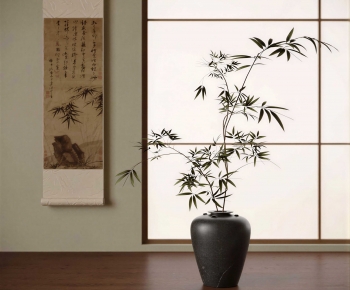 Wabi-sabi Style Ground Green Plant Potted Plants-ID:957730054