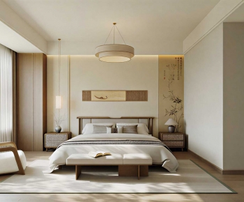 New Chinese Style Bedroom-ID:606833931
