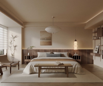 Wabi-sabi Style Bedroom-ID:392534972