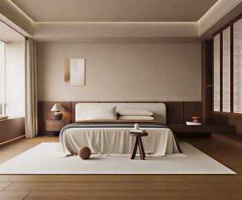 Wabi-sabi Style Bedroom-ID:993160961