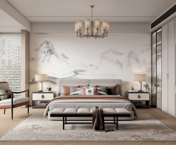 New Chinese Style Bedroom-ID:969169175