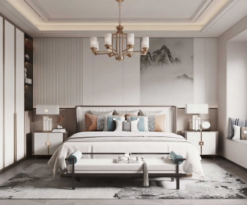 New Chinese Style Bedroom-ID:130381114