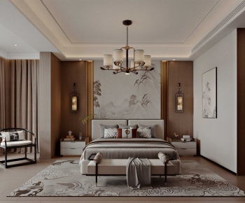 New Chinese Style Bedroom-ID:378452063