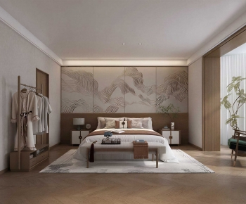 Wabi-sabi Style Bedroom-ID:532351975