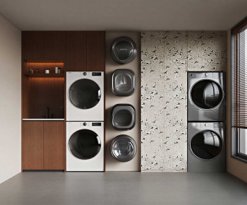 Modern Laundry Cabinet-ID:703907979