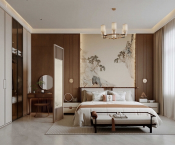 New Chinese Style Bedroom-ID:432146074