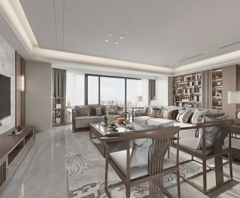 New Chinese Style A Living Room-ID:207319972