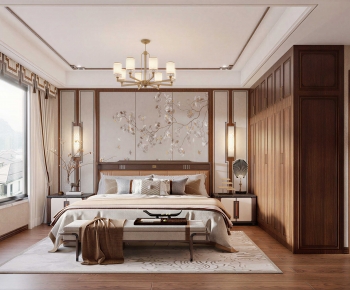 New Chinese Style Bedroom-ID:630341055